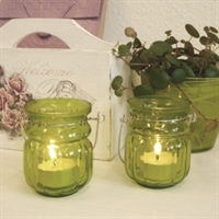 Mini lanterne til fyrfad - lime